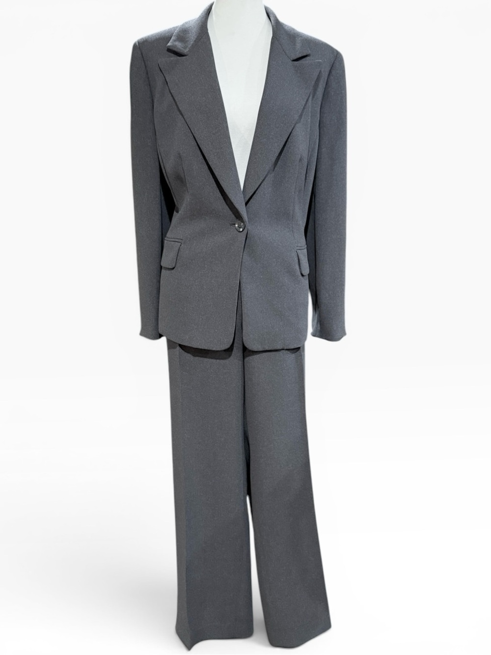 Kate Hill Dark Charcoal 2 Piece Suit - Blazer and Pants - Size 18W and 16W